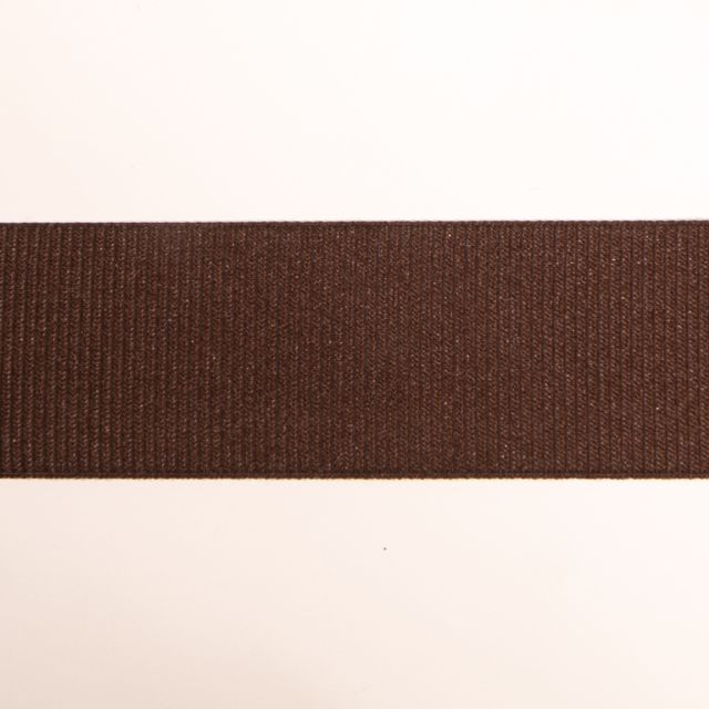 Ruban gros grain élastique ceinture 36 mm Frou-Frou - Chocolat x1m