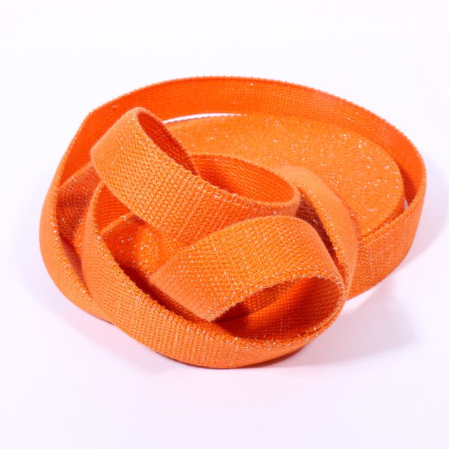 Sangle Coton 30 mm Lurex uni Orange x1m
