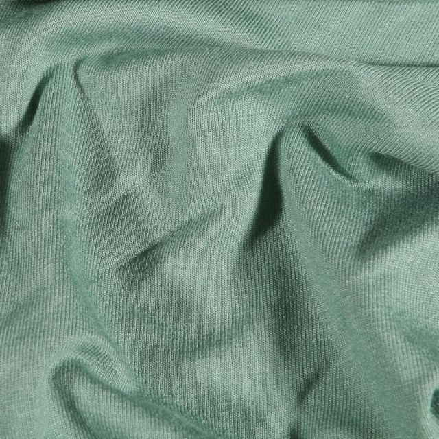 Tissu Jersey Viscose uni Vert d'eau - Par 10 cm
