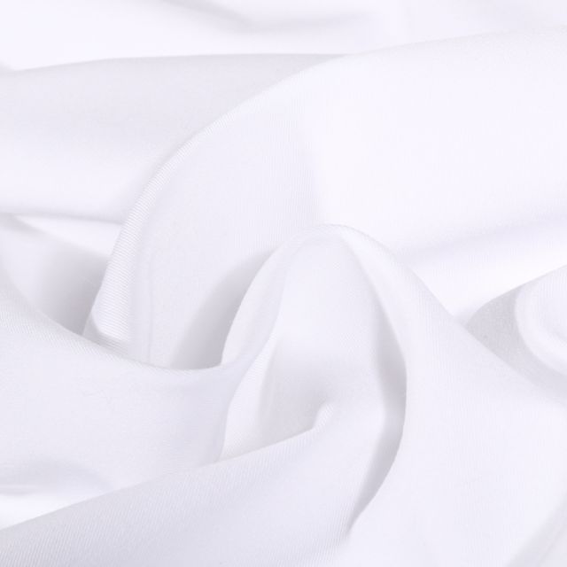 Tissu Gabardine Légère uni Blanc pur