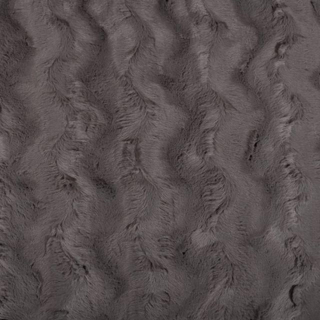 Tissu Fausse fourrure Camouflage sur fond Gris - Par 10 cm