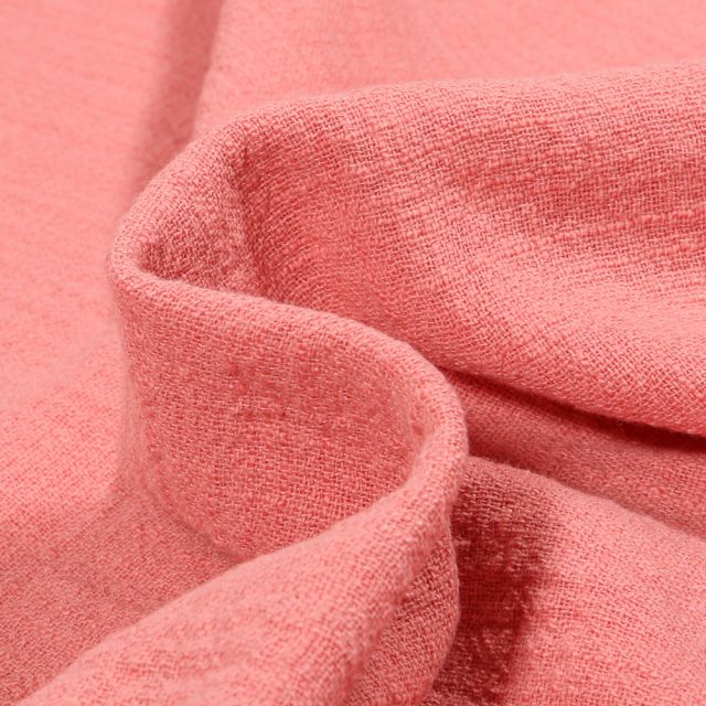 Tissu Coton lavé uni Alba Bois de rose