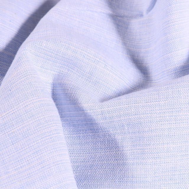 Tissu Chambray Chiné Bleu clair - Par 10 cm