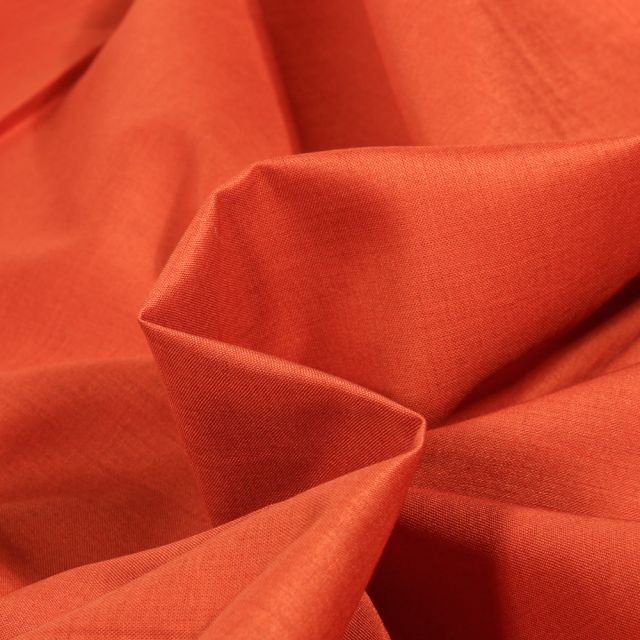 Tissu Voile de Coton uni Bio Orange