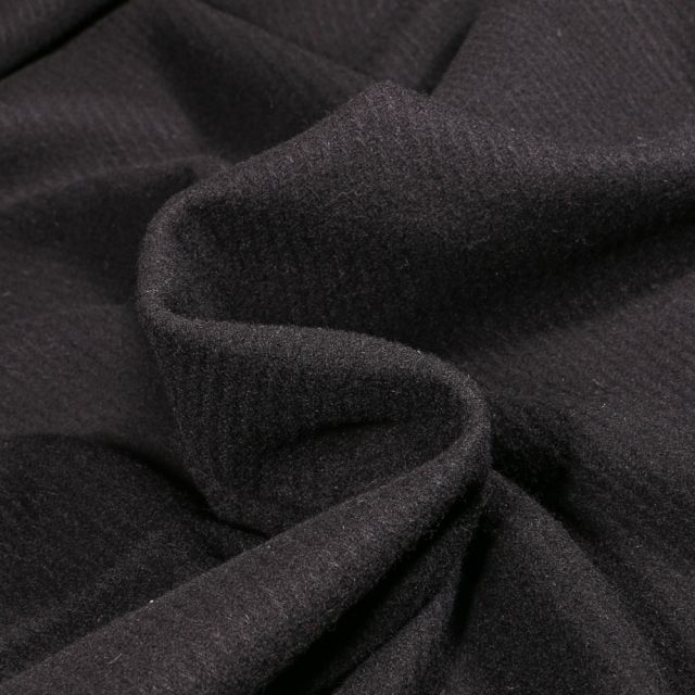 Tissu Drap de manteau léger Gianni Tessuti Noir