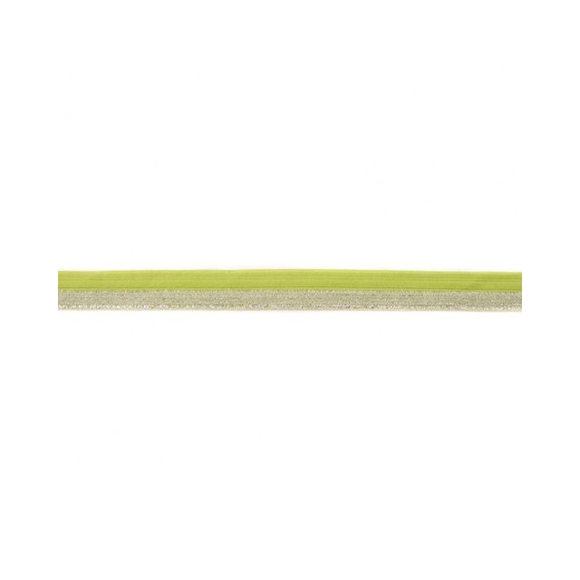 Biais Élastique Plat Lurex 17 mm Citron vert x 1m
