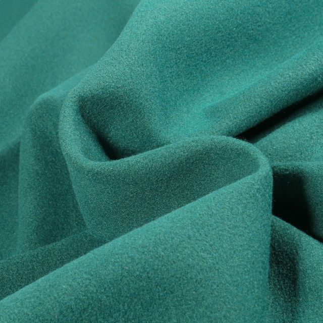 Tissu Drap de manteau uni Vert émeraude