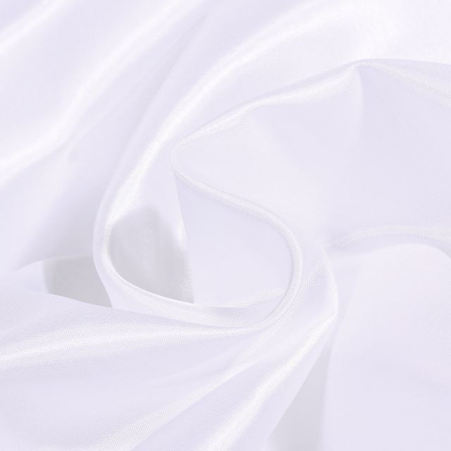 Tissu Doublure Pongé uni Blanc