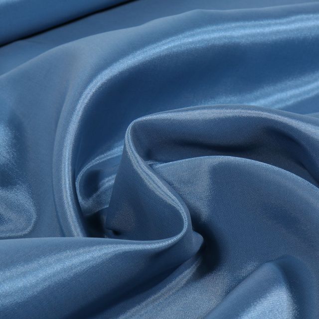 Tissu Doublure Pongé uni Bleu indigo