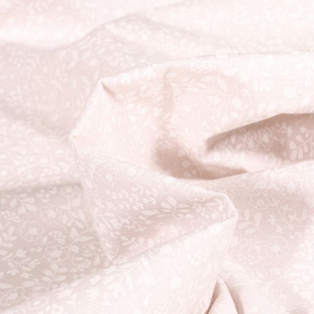 Tissu Coton imprimé MC Fabrics Petites fleurs sur fond Naturel