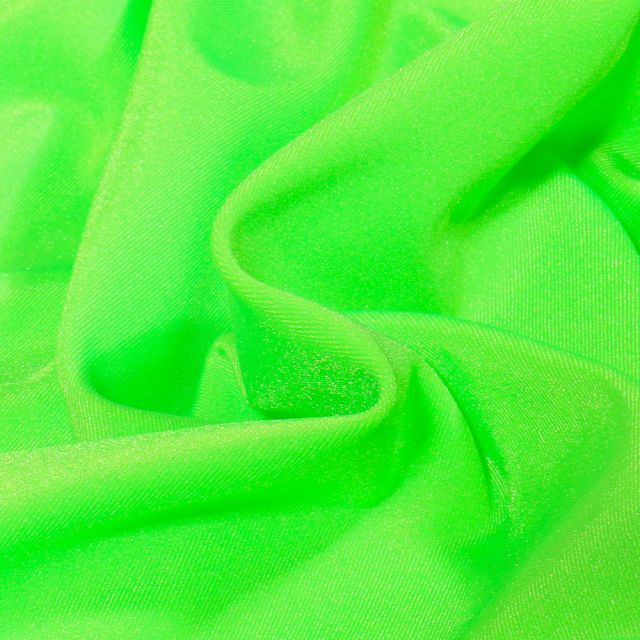 Tissu Lycra brillant Vert fluo