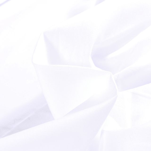 Tissu Batiste uni Blanc pur