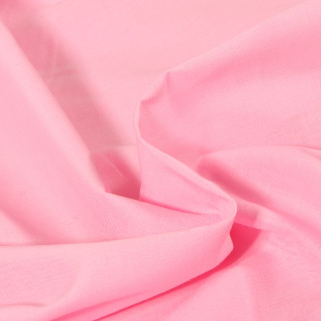 Tissu Batiste de Coton uni Rose pâle