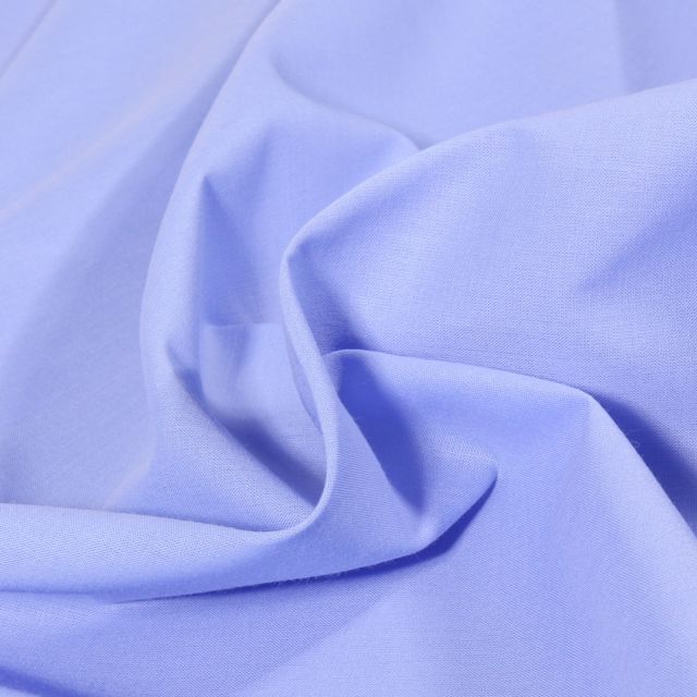 Tissu Batiste de Coton uni Bleu lavande