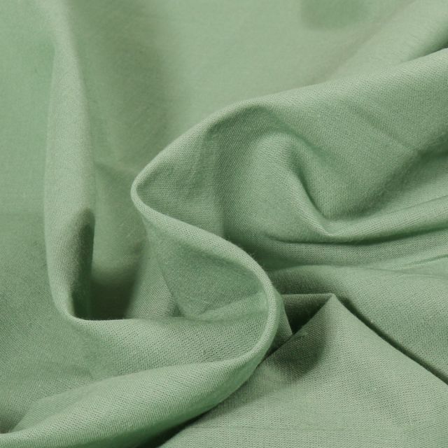 Tissu Batiste de Coton uni Vert amande