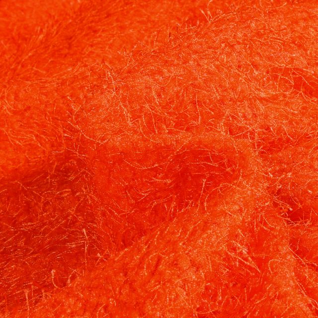 Tissu  Fausse fourrure Ludmila sur fond Orange