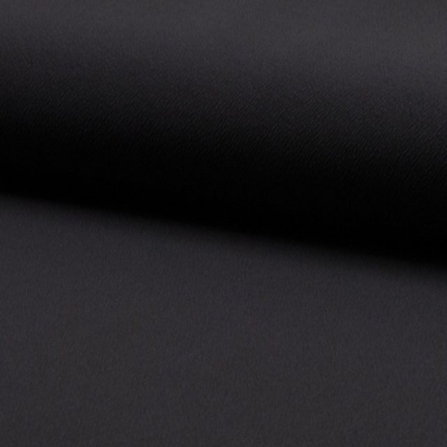 Tissu Jersey crêpe uni Gris anthracite - Par 10 cm