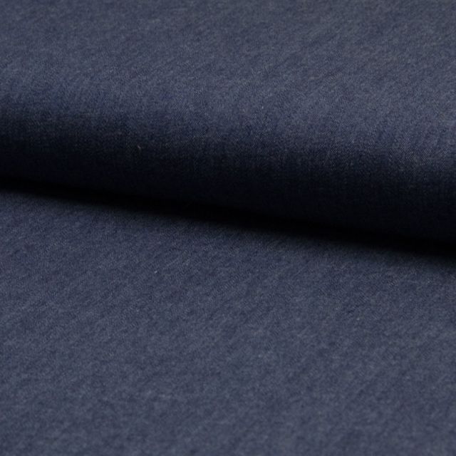 Tissu Chambray Coton Craftine Bleu marine - Par 10 cm