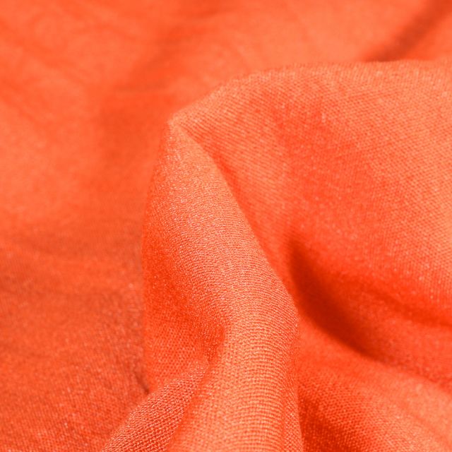 Tissu Viscose texturé uni Maxima Orange