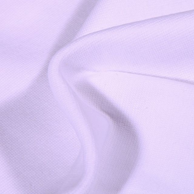 Tissu Bord côte uni Bio Blanc - Par 10 cm
