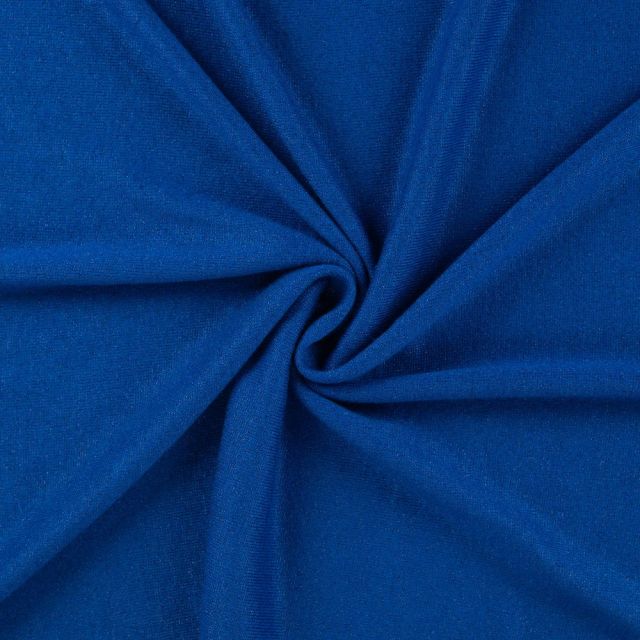 Tissu Maille Jersey Lurex chiné Bleu roi