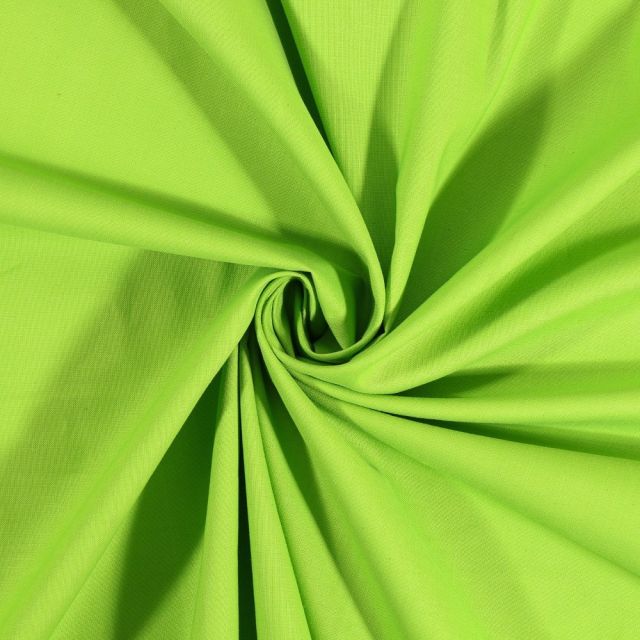 Tissu Coton uni Vert pomme - Par 10 cm