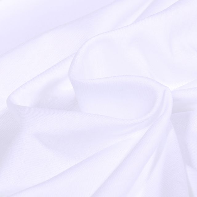 Tissu Jersey Coton uni Lèna sur fond Blanc