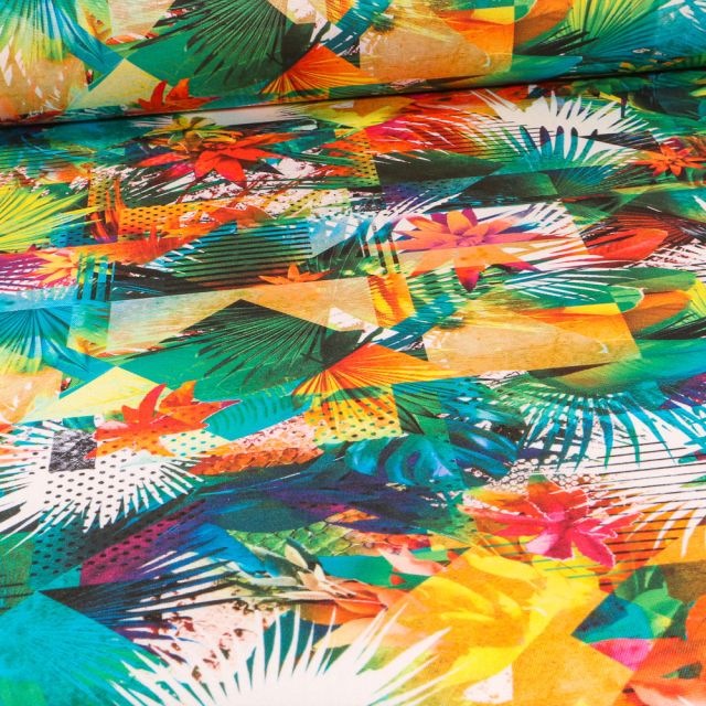 Tissu Toile Transat Dralon Californie sur fond Multicolore