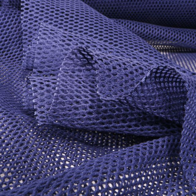 Tissu Filet en coton Bio  Bleu marine