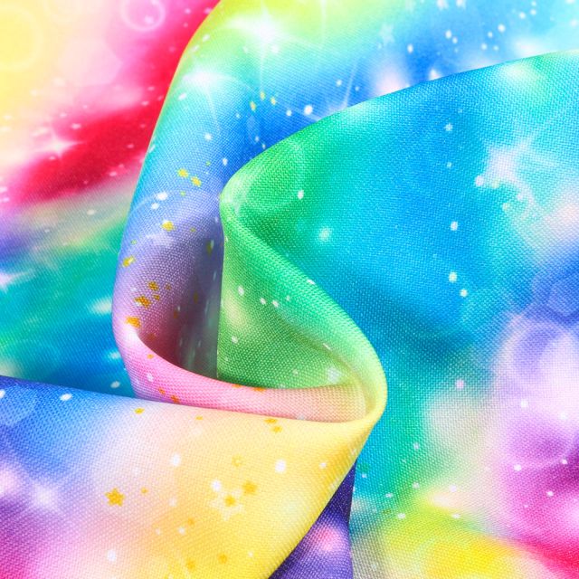 Tissu Burlington Galaxy sur fond Multicolore