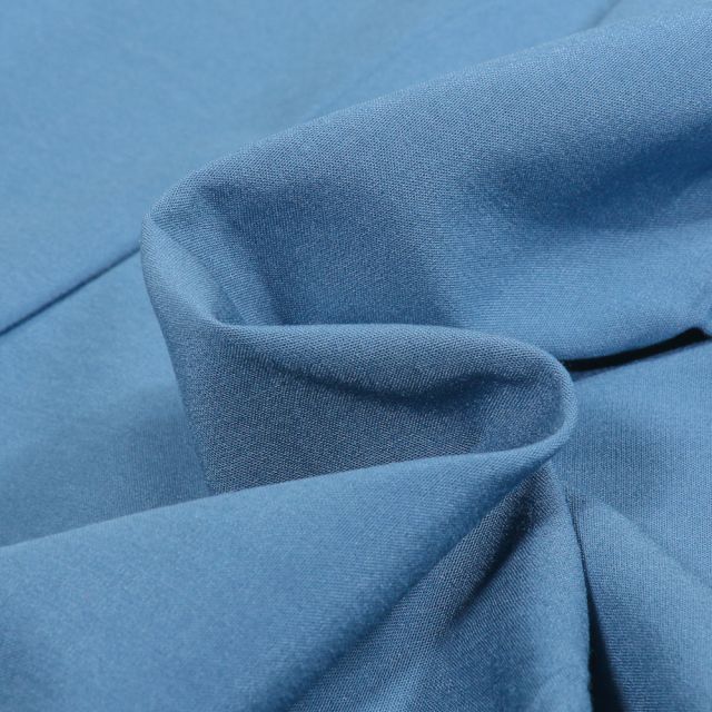 Tissu Viscose stretch uni Bleu