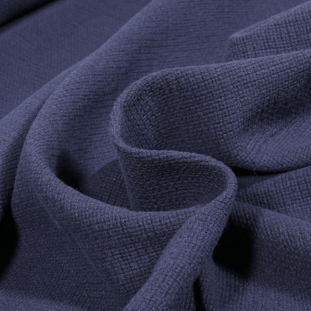 Tissu Etamine de Coton uni Bleu marine