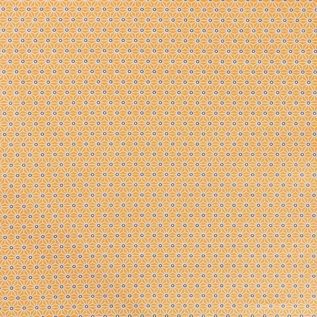 Tissu Coton imprimé Saki Jaune - Par 10 cm