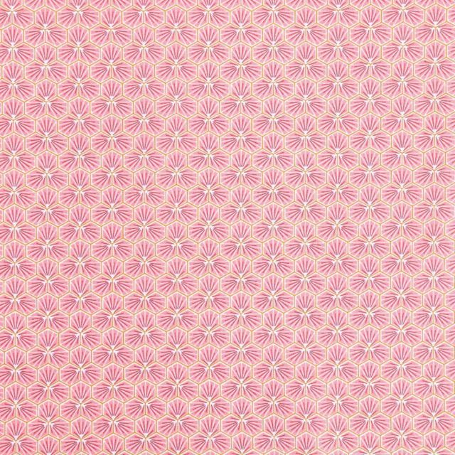 Tissu Coton Imprimé Arty Riad Rose - Par 10 cm