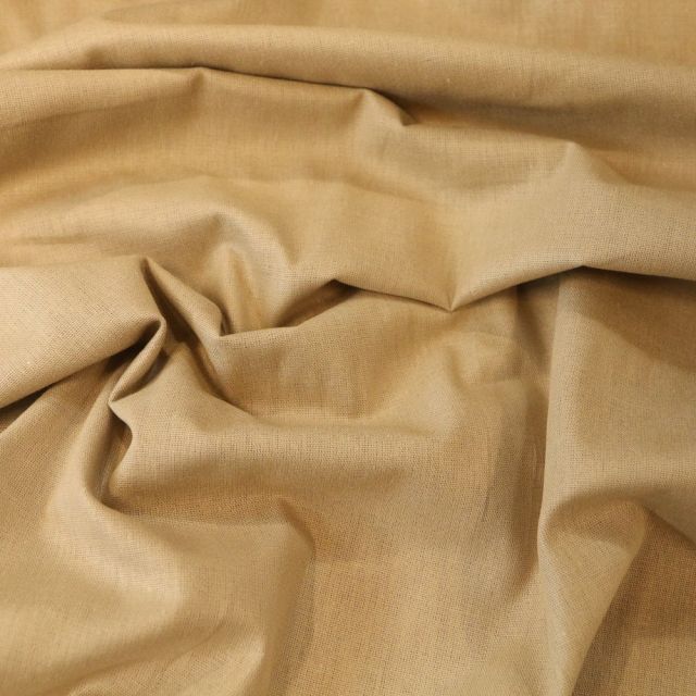Tissu Coton uni Grande largeur 280cm Santorin Naturel - Par 10 cm