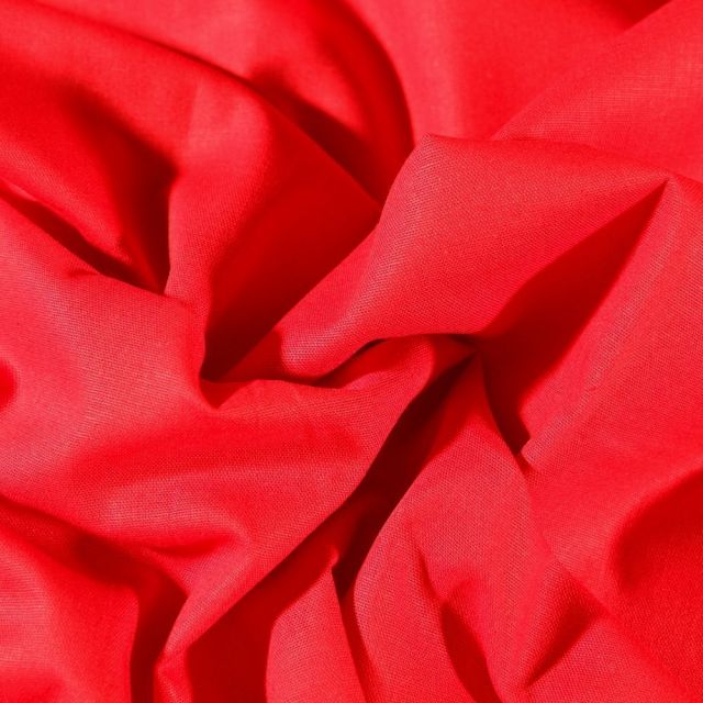 Tissu Coton uni Grande largeur 280cm Santorin Rouge griotte - Par 10 cm