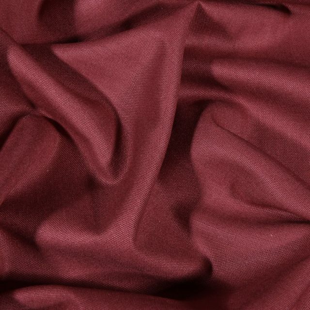 Tissu Coton uni Grande largeur 280cm Santorin Bordeaux foncé - Par 10 cm