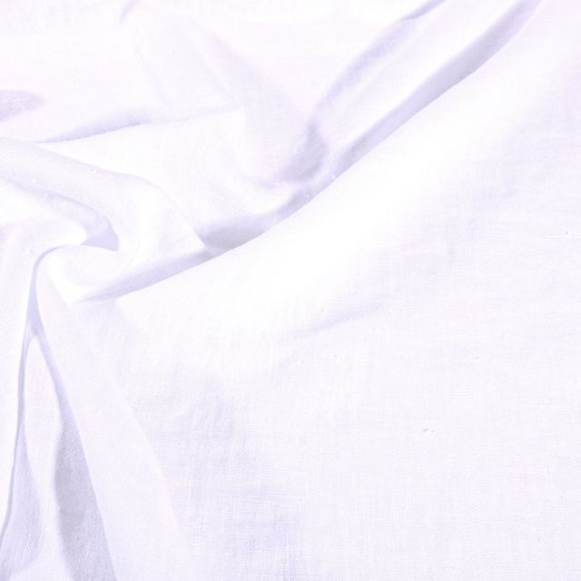 Tissu Lin lavé d'ameublement Blanc - Par 10 cm