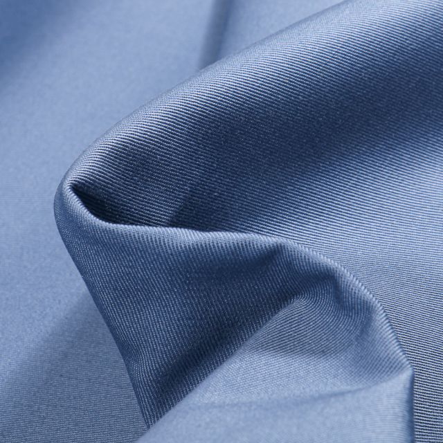 Tissu Coton Sergé uni Bleu cobalt