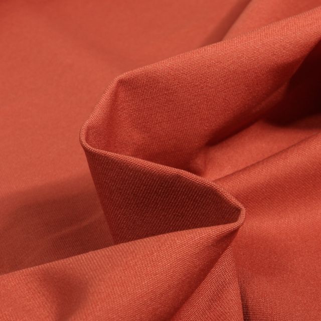 Tissu Coton Sergé uni Orange