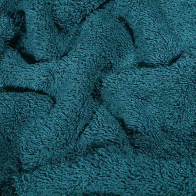 Tissu Eponge légère 320 g/m² Bleu canard - Par 10 cm
