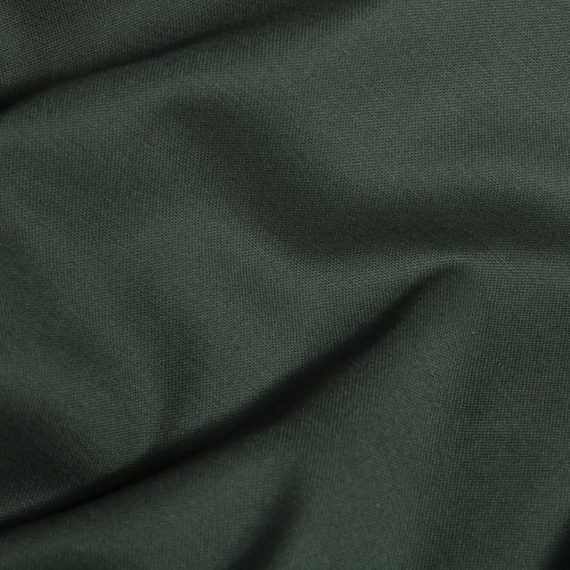Tissu Coton Satiné extensible Vert foncé - Par 10 cm