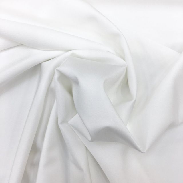 Tissu Lycra brillant Blanc - Par 10 cm