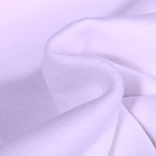 Tissu Flanelle de coton épais Blanc