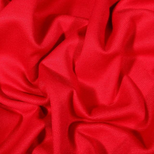 Tissu Jersey Milano uni Rouge - Par 10 cm