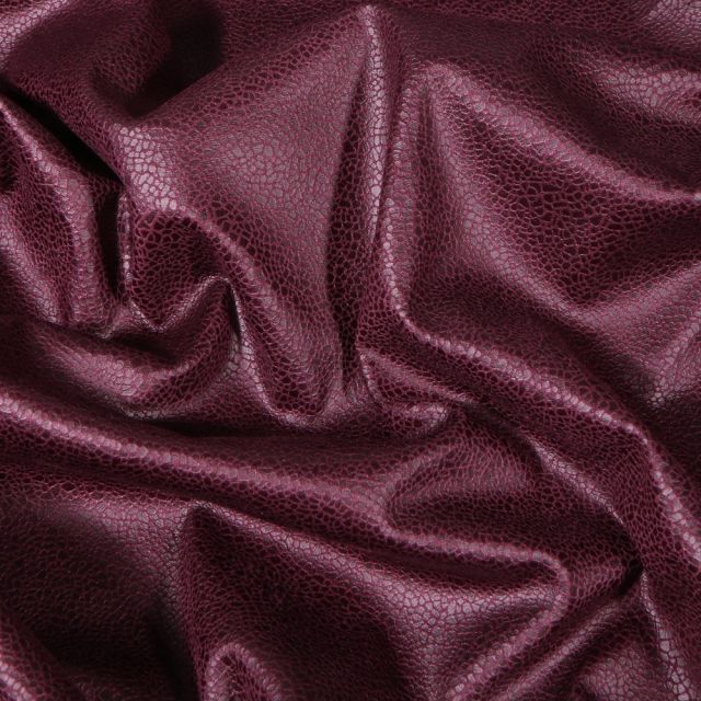 Tissu Suédine Jersey uni aspect daim Violet foncé - Par 10 cm