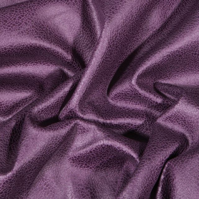 Tissu Suédine Jersey uni aspect daim Violet - Par 10 cm