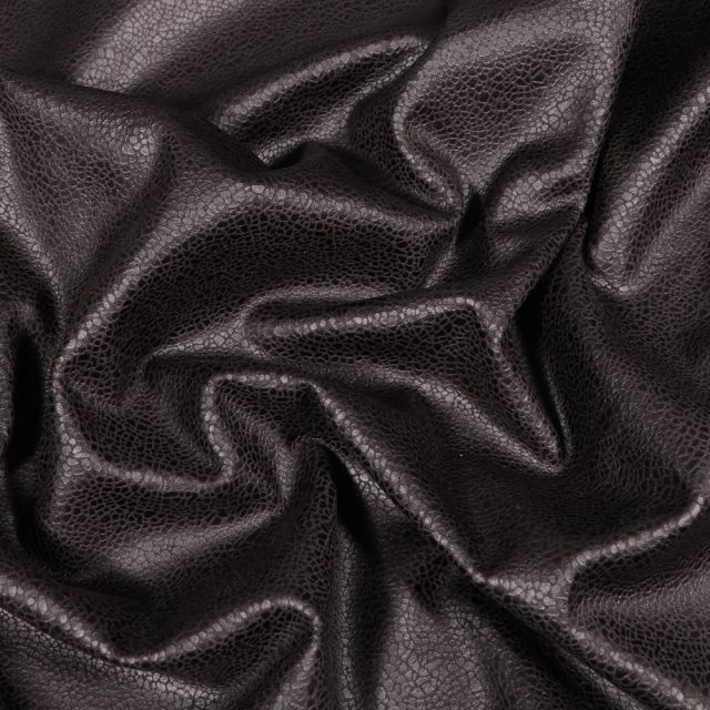 Tissu Suédine Jersey uni aspect daim Noir - Par 10 cm