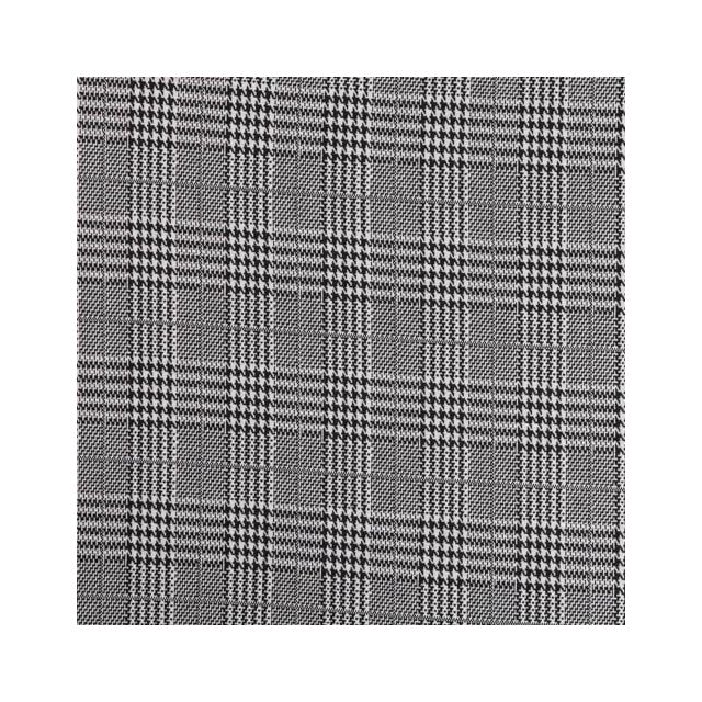 Tissu Maille Prince de Galles Carreaux Noir et blanc sur fond Gris - Par 10 cm