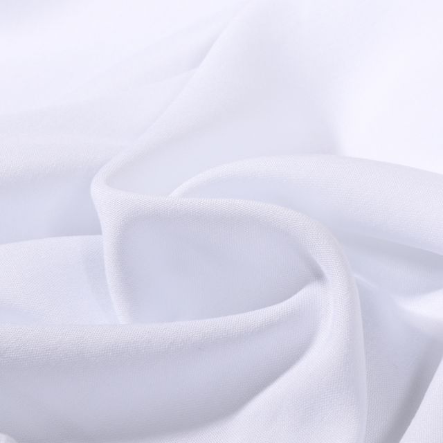 Tissu Viscose légère uni Blanc pur